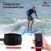 image:imageAbahub Coil SUP Leash10 ft Coiled Paddle Board Leashes57mm Legrope Strapblack lite
