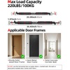 image:imageAbahub Doorway PullUp Bar with Safety Lock Home Use HeavyDuty Door Frame PullUp Bar for Upper Body Workout Adjustable Strength Training Horizontal Bar Supporting Up to 220 LBSRed
