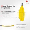 image:imageAbahub Kayak Paddle with Free Leash 220240cm Kayaking Oarsyellow