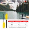 image:imageAbahub Kayak Paddle with Free Leash 220240cm Kayaking Oarsyellow
