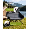 image:imageAbahub Loveseat Camping Lawn Chairs Two Person Seater Double Couch DualBlackgrey