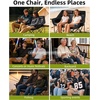 image:imageAbahub Loveseat Camping Lawn Chairs Two Person Seater Double Couch DualBlackgrey