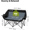image:imageAbahub Loveseat Camping Lawn Chairs Two Person Seater Double Couch DualBlackgrey