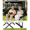image:imageAbahub Loveseat Camping Lawn Chairs Two Person Seater Double Couch DualBlackgrey With Canopy