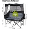 image:imageAbahub Loveseat Camping Lawn Chairs Two Person Seater Double Couch DualBlackgrey With Canopy