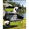 image:imageAbahub Loveseat Camping Lawn Chairs Two Person Seater Double Couch DualBlackgrey With Canopy
