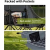 image:imageAbahub Loveseat Camping Lawn Chairs Two Person Seater Double Couch DualGrey Grid