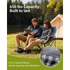 image:imageAbahub Loveseat Camping Lawn Chairs Two Person Seater Double Couch DualGrey Grid