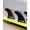 image:imageAbahub Surfboard Thruster Fins Set Compatible with FCS Style Fin BoxBlack with screws and key