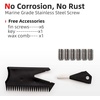 image:imageAbahub Surfboard Thruster Fins Set Compatible with FCS Style Fin BoxBlack with screws and key