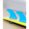 image:imageAbahub Surfboard Thruster Fins Set Compatible with FCS Style Fin BoxBlue with screws and key