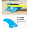 image:imageAbahub Surfboard Thruster Fins Set Compatible with FCS Style Fin BoxBlue with screws and key