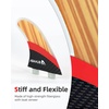 image:imageAbahub Surfboard Thruster Fins Set Compatible with FCS Style Fin BoxFiberglass Teak Veneer without accessories