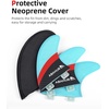 image:imageAbahub Surfboard Thruster Fins Set Compatible with FCS Style Fin BoxFiberglass blue without accessories