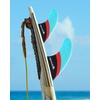 image:imageAbahub Surfboard Thruster Fins Set Compatible with FCS Style Fin BoxFiberglass blue without accessories