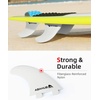 image:imageAbahub Surfboard Thruster Fins Set Compatible with FCS Style Fin BoxWhite with screws and key