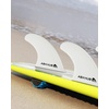 image:imageAbahub Surfboard Thruster Fins Set Compatible with FCS Style Fin BoxWhite with screws and key