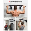 image:imageAbahub Wall Mounted Pull Up Bar440lbs MultiGrip ChinUp Bar for Home GymBlack with circular ring