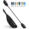image:imageAbahub 210230cm230250cm Adjustable Kayak Paddle for KayakBoatingBlack with White Wave Print