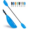 image:imageAbahub 210230cm230250cm Adjustable Kayak Paddle for KayakBoatingBlue with White Wave Print