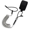 image:imageAbahub Coil SUP Leash10 ft Coiled Paddle Board Leashes57mm Legrope Strapblack clear core lite