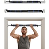 image:imageAbahub Doorway PullUp Bar with Safety Lock Home Use HeavyDuty Door Frame PullUp Bar for Upper Body Workout Adjustable Strength Training Horizontal Bar Supporting Up to 220 LBSBlue