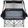 image:imageAbahub Loveseat Camping Lawn Chairs Two Person Seater Double Couch DualBlackgrey With Canopy