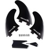 image:imageAbahub Surfboard Thruster Fins Set Compatible with FCS Style Fin BoxBlack with screws and key