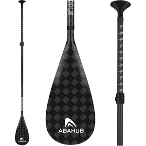 image:imageAbahub 3Piece Carbon Fiber SUP PaddleAdjustable 6786 Lightweight with BagSquare Black