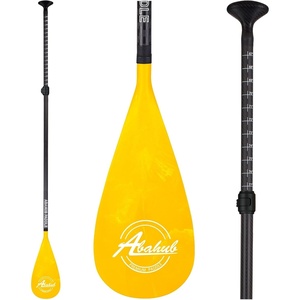 image:imageAbahub 3Piece Carbon Fiber SUP PaddleAdjustable 6786 Lightweight with BagYellow