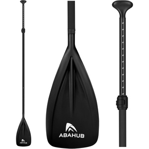 image:imageAbahub 3Piece Stand Up PaddleAdjustable 6884 Lightweight Aluminum PU CoatedBlack