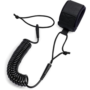 image:imageAbahub Coil SUP Leash10 ft Coiled Paddle Board Leashes57mm Legrope Strapblack lite