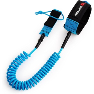 image:imageAbahub Coil SUP Leash10 ft Coiled Paddle Board Leashes57mm Legrope Strapblue