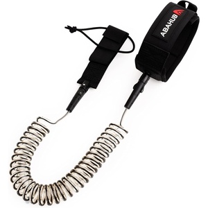 image:imageAbahub Coil SUP Leash10 ft Coiled Paddle Board Leashes57mm Legrope Strapclear black core