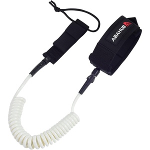 image:imageAbahub Coil SUP Leash10 ft Coiled Paddle Board Leashes57mm Legrope Strapwhite