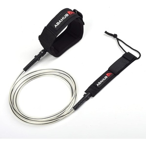 image:imageAbahub Surfboard Leash 678910 ft Straight Legrope Strap for BoardsClear Black Core