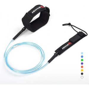 image:imageAbahub Surfboard Leash 678910 ft Straight Legrope Strap for BoardsClear Blue Core