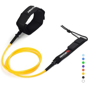 image:imageAbahub Surfboard Leash 678910 ft Straight Legrope Strap for BoardsYellow