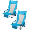 image:imageAbahub Beach Chair LowHigh Back Lightweight Portable Outdoor Camping ChairBlue