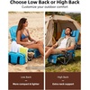 image:imageAbahub Beach Chair LowHigh Back Lightweight Portable Outdoor Camping ChairBlue