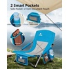 image:imageAbahub Beach Chair LowHigh Back Lightweight Portable Outdoor Camping ChairBlue