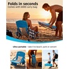image:imageAbahub Beach Chair LowHigh Back Lightweight Portable Outdoor Camping ChairBlue