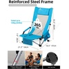 image:imageAbahub Beach Chair LowHigh Back Lightweight Portable Outdoor Camping ChairBlue