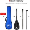 image:imageAbahub Carbon Fiber SUP Paddle 3PieceAdjustable 6786 with Carry BagBlackSUP Paddle