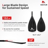 image:imageAbahub Carbon Fiber SUP Paddle 3PieceAdjustable 6786 with Carry BagBlackSUP Paddle