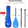 image:imageAbahub Carbon Fiber SUP Paddle 3PieceAdjustable 6786 with Carry BagBlueSUP Paddle