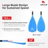 image:imageAbahub Carbon Fiber SUP Paddle 3PieceAdjustable 6786 with Carry BagBlueSUP Paddle