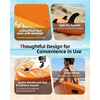 image:imageAbahub Inflatable SUP Wide 106 x 3134 iSUP Standup Paddleboard with Adjustable SUP Kayak Paddle for Yoga Paddle Board Kayaking Surf Canoe Fishing34 Bright Orange