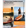 image:imageAbahub Inflatable SUP Wide 106 x 3134 iSUP Standup Paddleboard with Adjustable SUP Kayak Paddle for Yoga Paddle Board Kayaking Surf Canoe Fishing34 Bright Orange