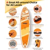 image:imageAbahub Inflatable SUP Wide 106 x 3134 iSUP Standup Paddleboard with Adjustable SUP Kayak Paddle for Yoga Paddle Board Kayaking Surf Canoe Fishing34 Bright Orange